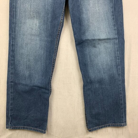 Levis Mens Pants 34 Blue Jeans 514 Straight Fit Medium Wash Strauss Denim 34x29 - Picture 3 of 11